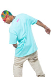 Pinkies Bag Tee - Cyan
