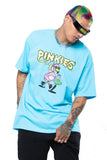 Pinkies Flamingo Tee - Cyan