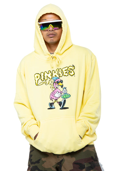 Pink yellow hoodie sales